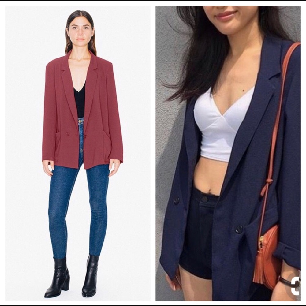 ISO American Apparel Bianca Crepe Blazer!!!🇺🇸🖤